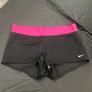 Nike, black pink shorts, used but in good condition